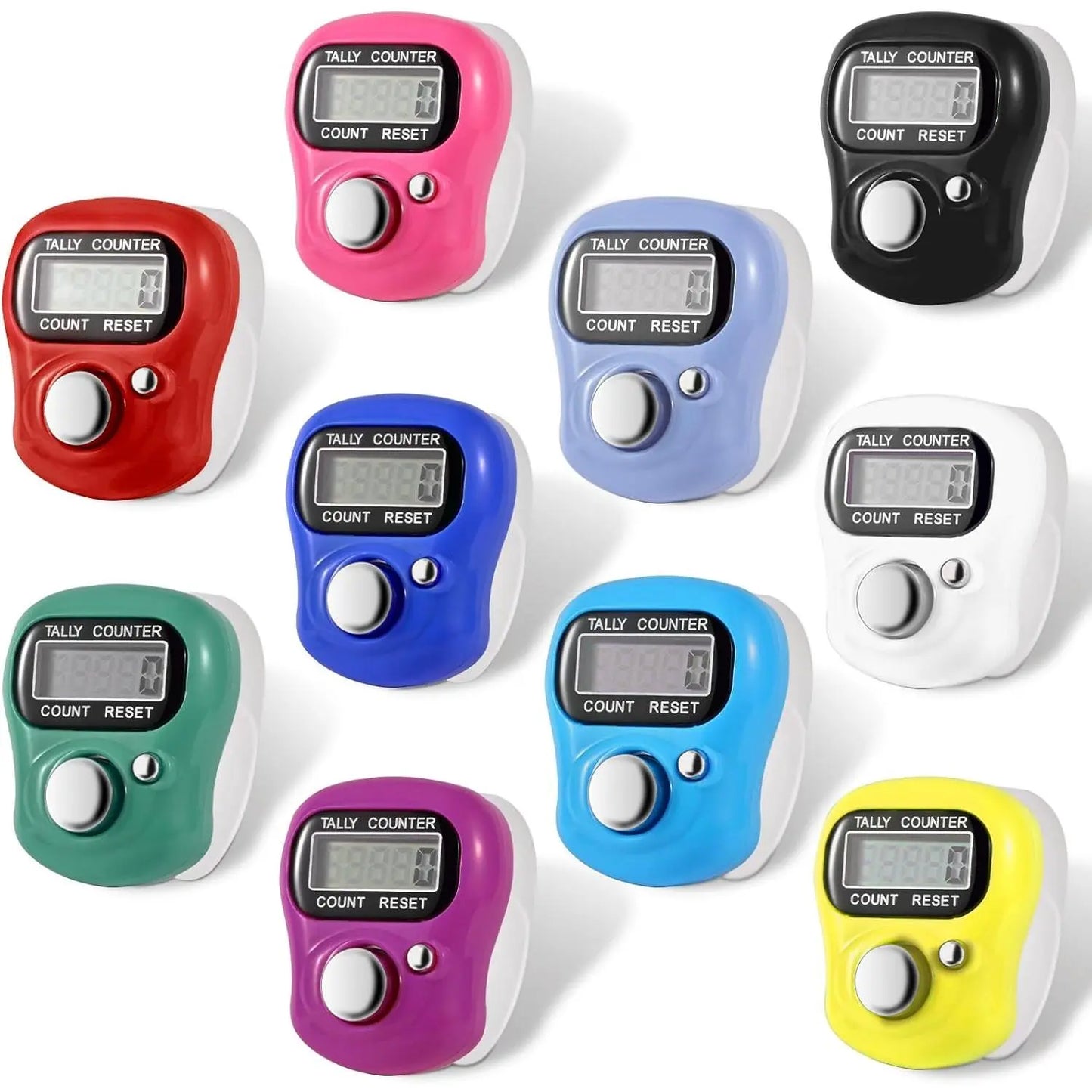 Finger Counter, 5-Digit Number Count Clicker Mini LCD Digital Display Hand Tally Counter, Resettable Counters Clickers for Knitting, Crochet, Coaching, Lap, Golf, & Fidget