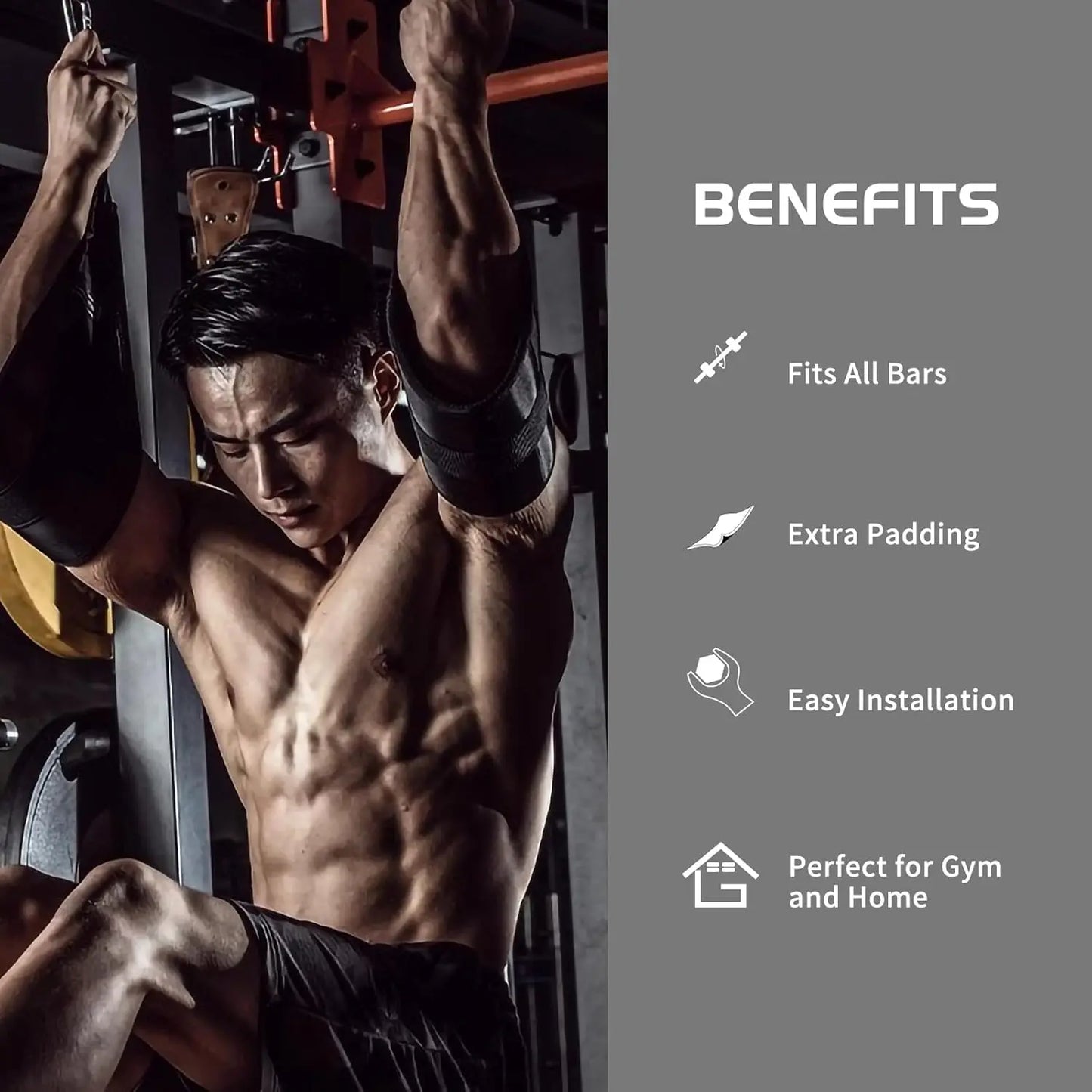Hanging Ab Straps for Pull up Bar: Gym Ab Sling Straps for Arm Pull up Workout Support for Training Knee and Leg Raises