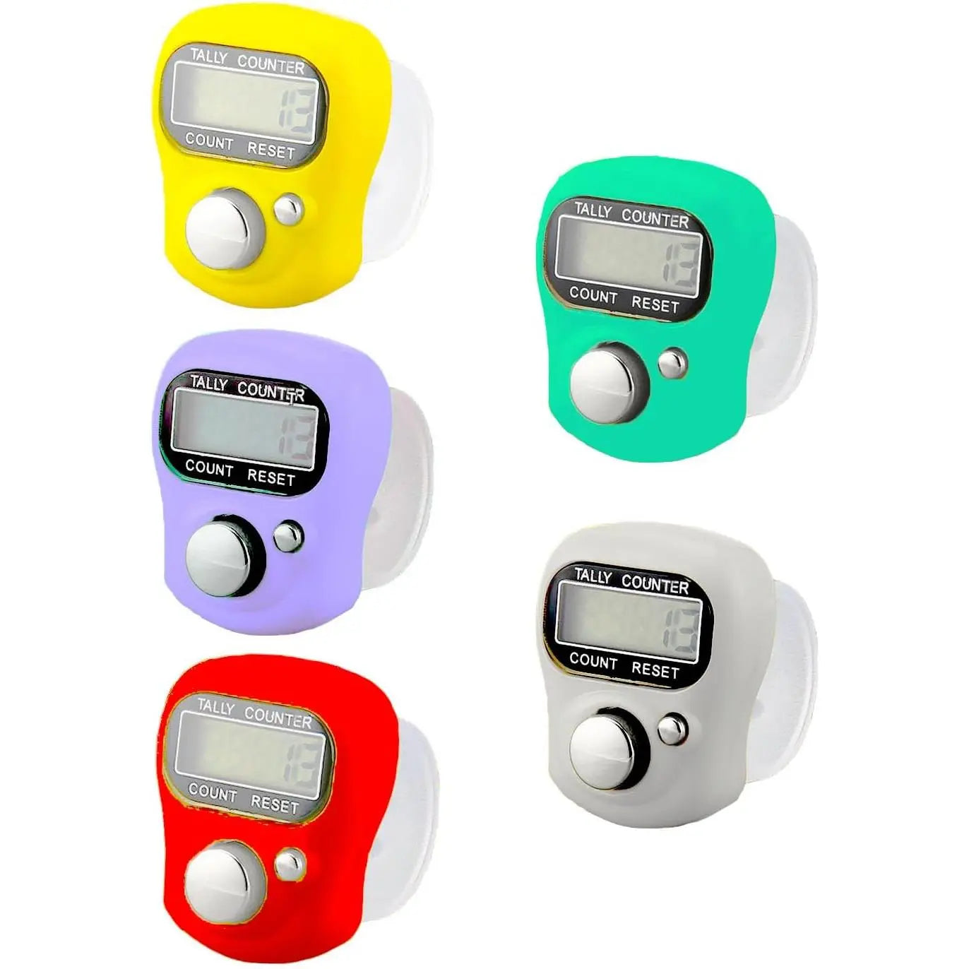Finger Counter, 5-Digit Number Count Clicker Mini LCD Digital Display Hand Tally Counter, Resettable Counters Clickers for Knitting, Crochet, Coaching, Lap, Golf, & Fidget