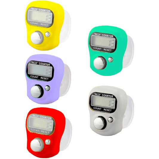 Finger Counter, 5-Digit Number Count Clicker Mini LCD Digital Display Hand Tally Counter, Resettable Counters Clickers for Knitting, Crochet, Coaching, Lap, Golf, & Fidget