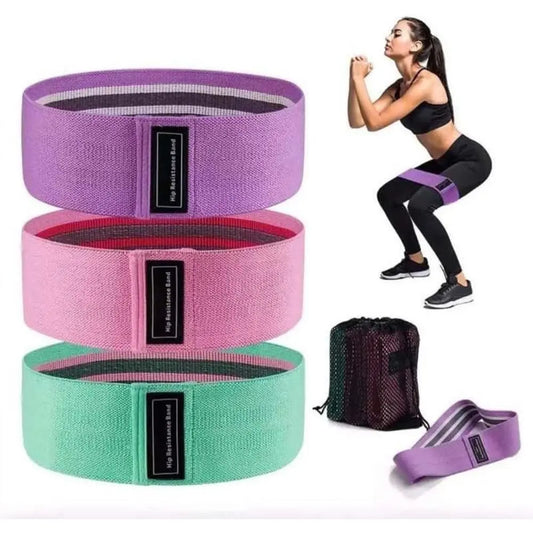 Resistance Band Set, 3 Counts/Set Elastic Resistance Bands for Hip Training, Squat, Strength Training, Home Fitness Equipment for Women & Men, Home Pilates Equipment