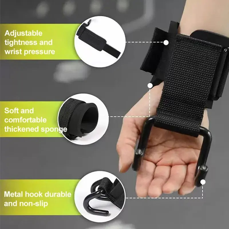 Adjustable Wrist Support Hook Trainer | Strengthening Grip for Forearm & Hand Exercises