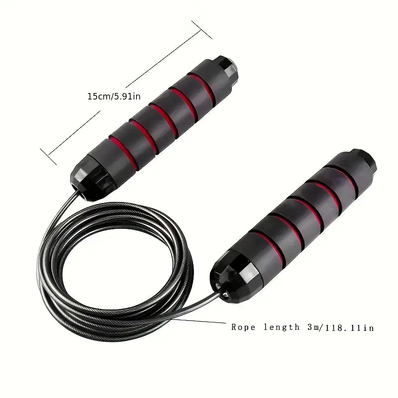 Pro Speed Jump Rope Quick-Adjust with Tangle-Free Ball Bearings, Ergo Grips for Home Gym & Fitness Training Equipment