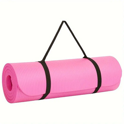 Ultra-Portable Yoga Mat Extra Thick High-Density with Shoulder Strap Tear-Resistant Non-Slip Rubber for Enhanced Grip Comfort Perfect for Fitness Training Everyday Exercise Yoga Box