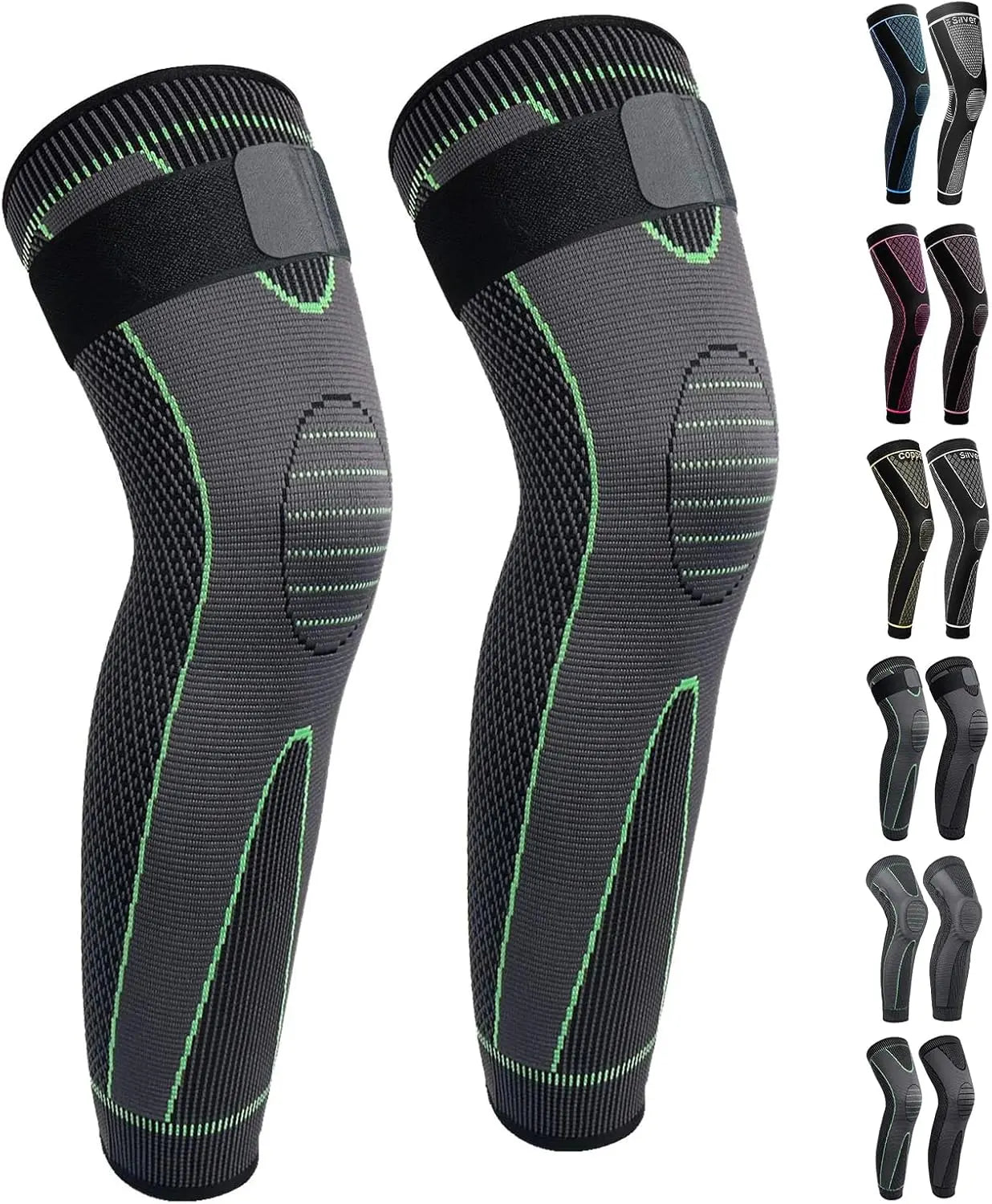 Full Leg Long Compression Sleeves - Knee & Leg Protector for Men Women | Basketball Cycling Sports & Arthritis Use