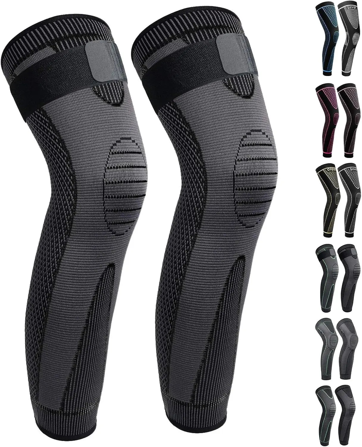 Full Leg Long Compression Sleeves - Knee & Leg Protector for Men Women | Basketball Cycling Sports & Arthritis Use