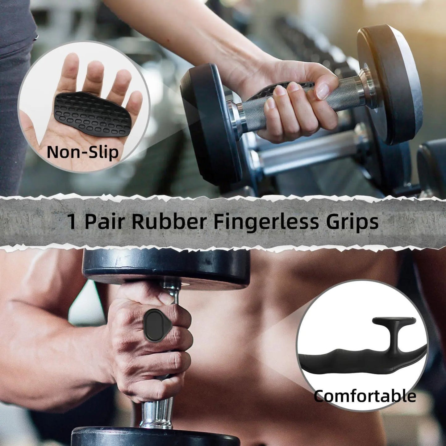 Workout Gloves for Men and Women, Non-Slip Workout Grips for Training and Weight Lifting with Anatomical Design,Hand Grips for Strength Training