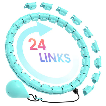 Lavidaei Smart Detachable Weighted Exercise Circle for Women 120Cm 47In Fitness Tool with Weights for Exercise & Detachable Design Home Workout Equipment 24 Links
