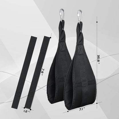Hanging Ab Straps for Pull up Bar: Gym Ab Sling Straps for Arm Pull up Workout Support for Training Knee and Leg Raises