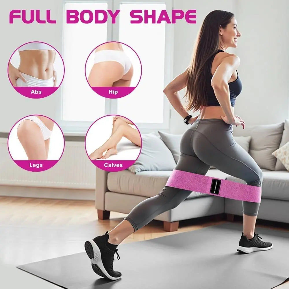 Resistance Band Set, 3 Counts/Set Elastic Resistance Bands for Hip Training, Squat, Strength Training, Home Fitness Equipment for Women & Men, Home Pilates Equipment