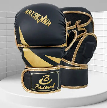 Baisenna MMA GLOVES 7Oz Sparring Gloves for Heavy Sparring Pad Work & Grappling with Extra Padding & Open Palm Flexibility