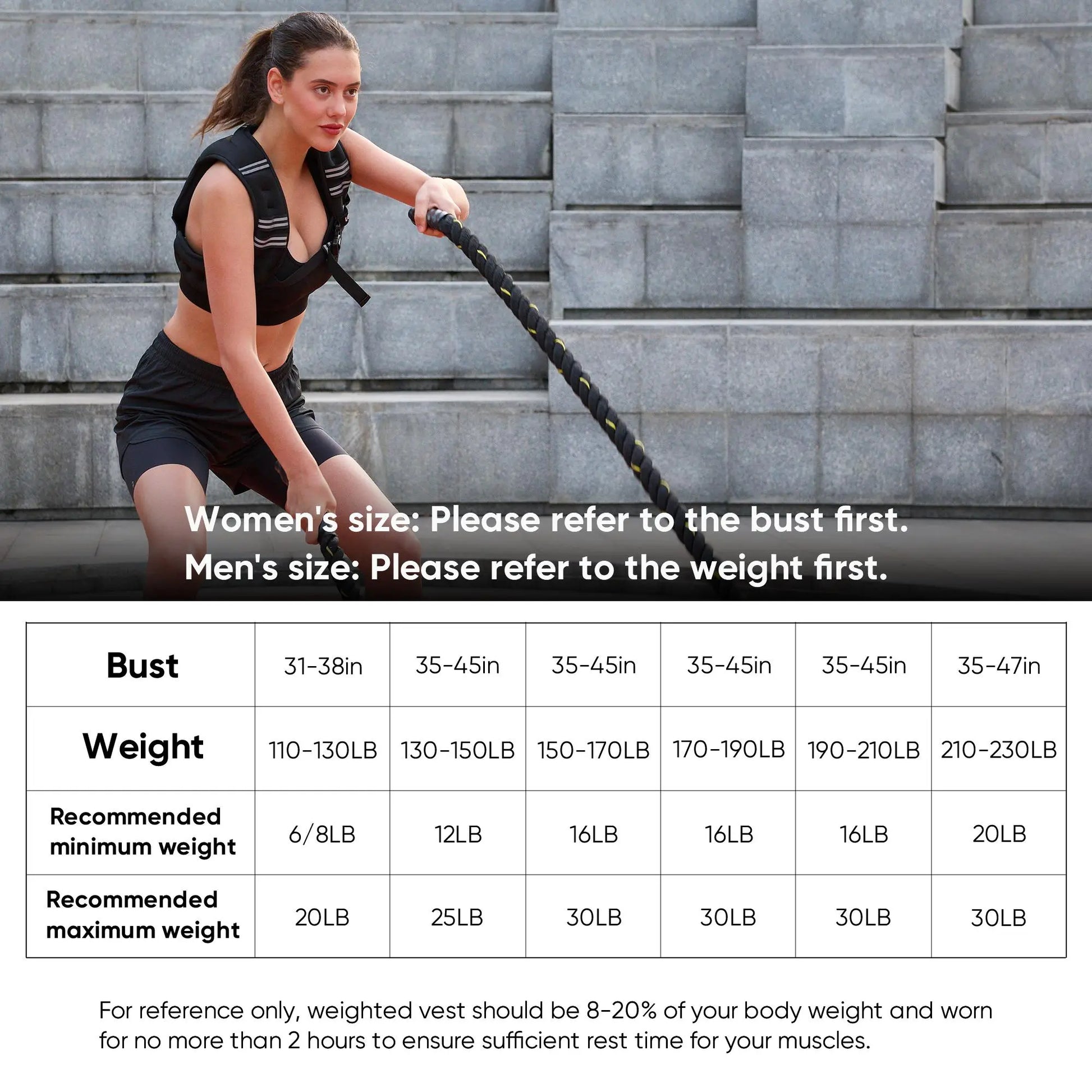 LEKÄRO Weighted Vest 6Lbs-30Lbs for Women & Men with Reflective Stripe Adjustable Buckle & Detachable Pockets for Workout Strength Training Running Walking Muscle Exercise Equipment