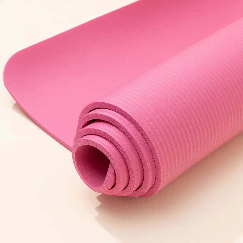 Ultra-Portable Yoga Mat Extra Thick High-Density with Shoulder Strap Tear-Resistant Non-Slip Rubber for Enhanced Grip Comfort Perfect for Fitness Training Everyday Exercise Yoga Box