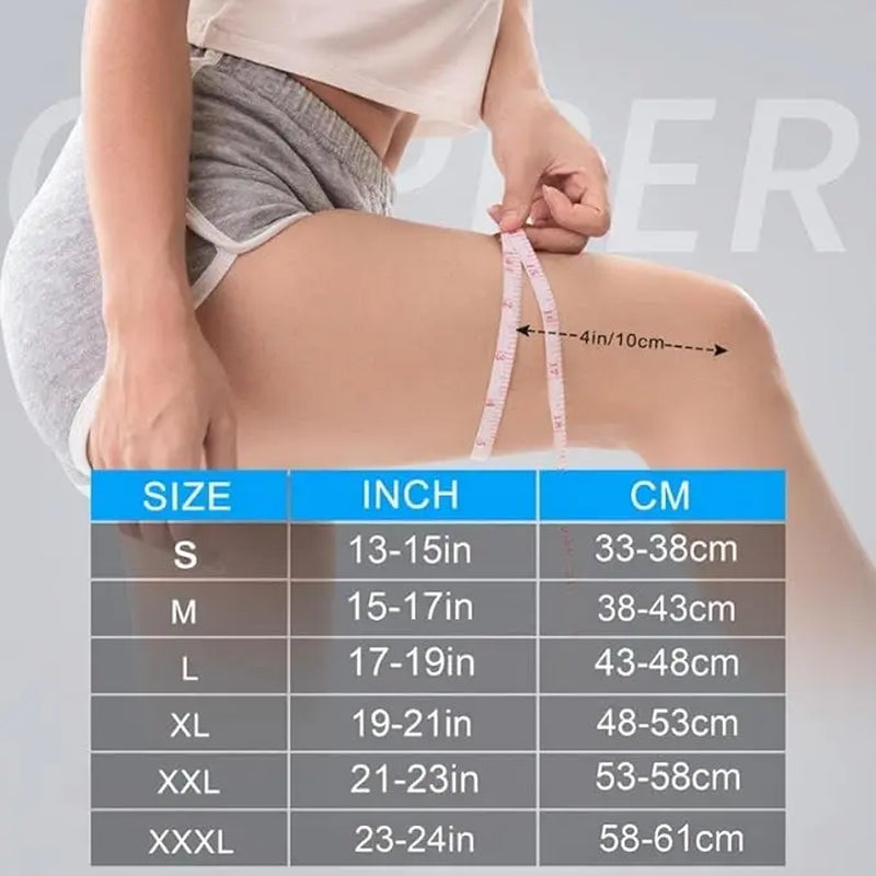 Copper Knee Braces for Men and Women 2 Pack for Knee Pain Relief & Support - 3D Knitting Technology for Meniscus Tear, Running, Weightlifting, Workout, ACL, Arthritis, Joint Pain Relief - Patella Band Compression
