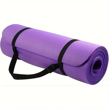 Ultra-Portable Yoga Mat Extra Thick High-Density with Shoulder Strap Tear-Resistant Non-Slip Rubber for Enhanced Grip Comfort Perfect for Fitness Training Everyday Exercise Yoga Box
