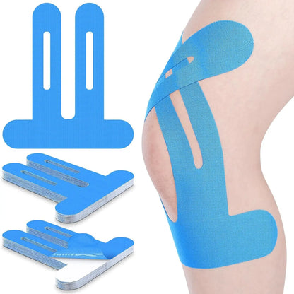 10 Pcs Precut Kinesiology Tape for Knees, Waterproof & Breathable Knee Support Tape Elastic Cotton Athletic Muscle Tapes for Knees Muscle Support & Comfort Stability