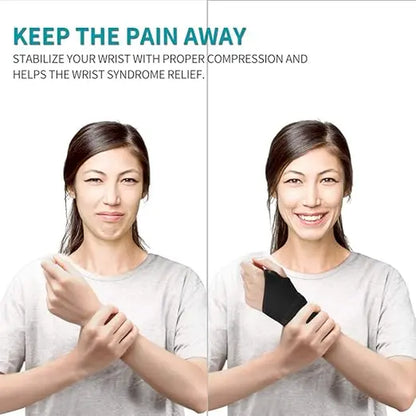 1 Pair Sports Adjustable Wrist Compression Wrap,Elastic Wrist Support Brace for Carpal Tunnel Arthritis and Tendinitis Pain Hand Relief Work, Sports, and Everyday Use