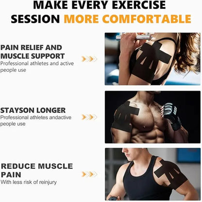 30 Pcs Kinesiology Tape for Shoulder Pain Relief Pre Cut Sports Waterproof Breathable Enhance Elastic Kinesiology Athletic Tape for Shoulder Support and Muscle Baseball Sports,Joint Stability Aid, Suitable for Outdoor Sports and Activities Athletes