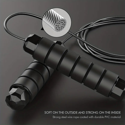 Pro Speed Jump Rope Quick-Adjust with Tangle-Free Ball Bearings, Ergo Grips for Home Gym & Fitness Training Equipment