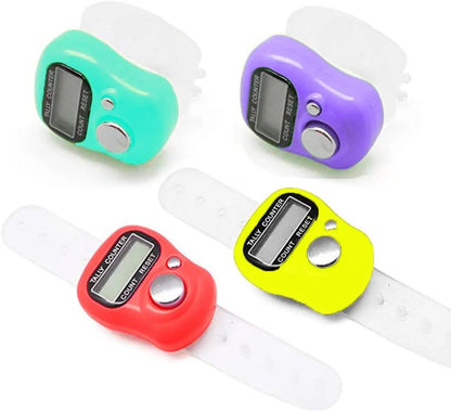 Finger Counter, 5-Digit Number Count Clicker Mini LCD Digital Display Hand Tally Counter, Resettable Counters Clickers for Knitting, Crochet, Coaching, Lap, Golf, & Fidget