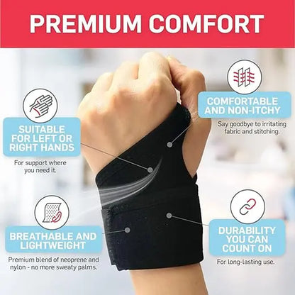 1 Pair Sports Adjustable Wrist Compression Wrap,Elastic Wrist Support Brace for Carpal Tunnel Arthritis and Tendinitis Pain Hand Relief Work, Sports, and Everyday Use