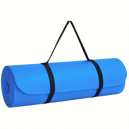 Ultra-Portable Yoga Mat Extra Thick High-Density with Shoulder Strap Tear-Resistant Non-Slip Rubber for Enhanced Grip Comfort Perfect for Fitness Training Everyday Exercise Yoga Box