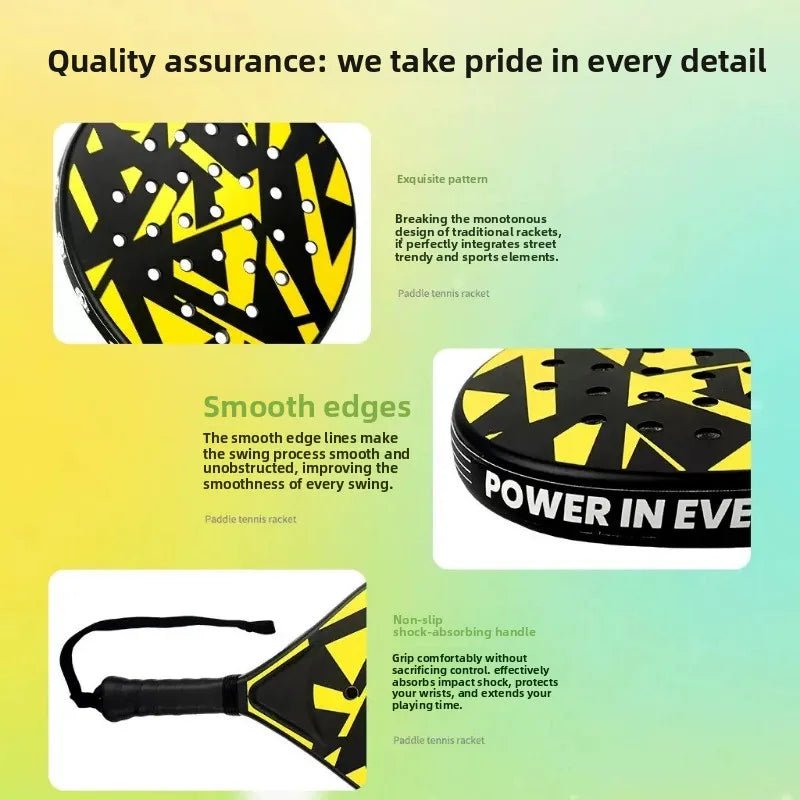 Padel Racket Padel Accessories Beach Padel Tennis Racquet Sports EPE Core Physical Equipment for Beginner Kids School Indoors