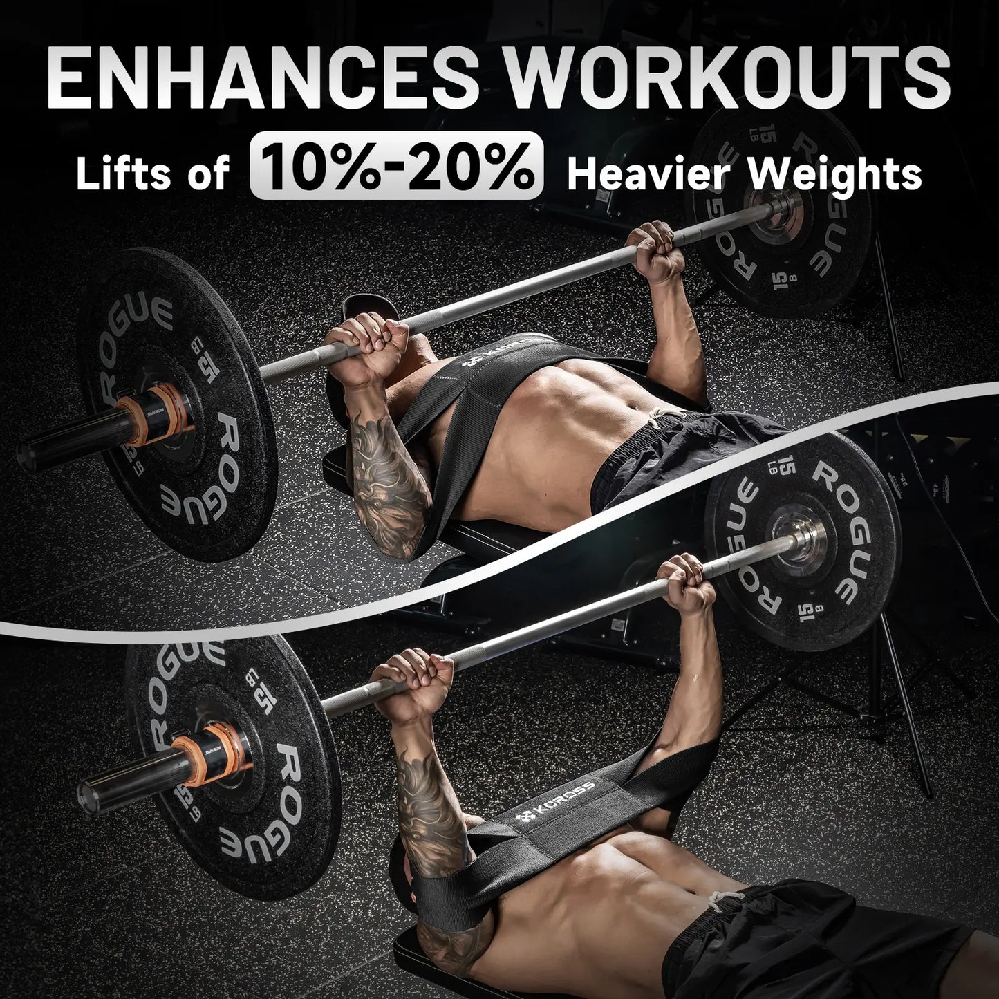 KCROSS Bench Press Band for Men and Women, Weight Lifting Bench Press Band, Push up Exercise Bench