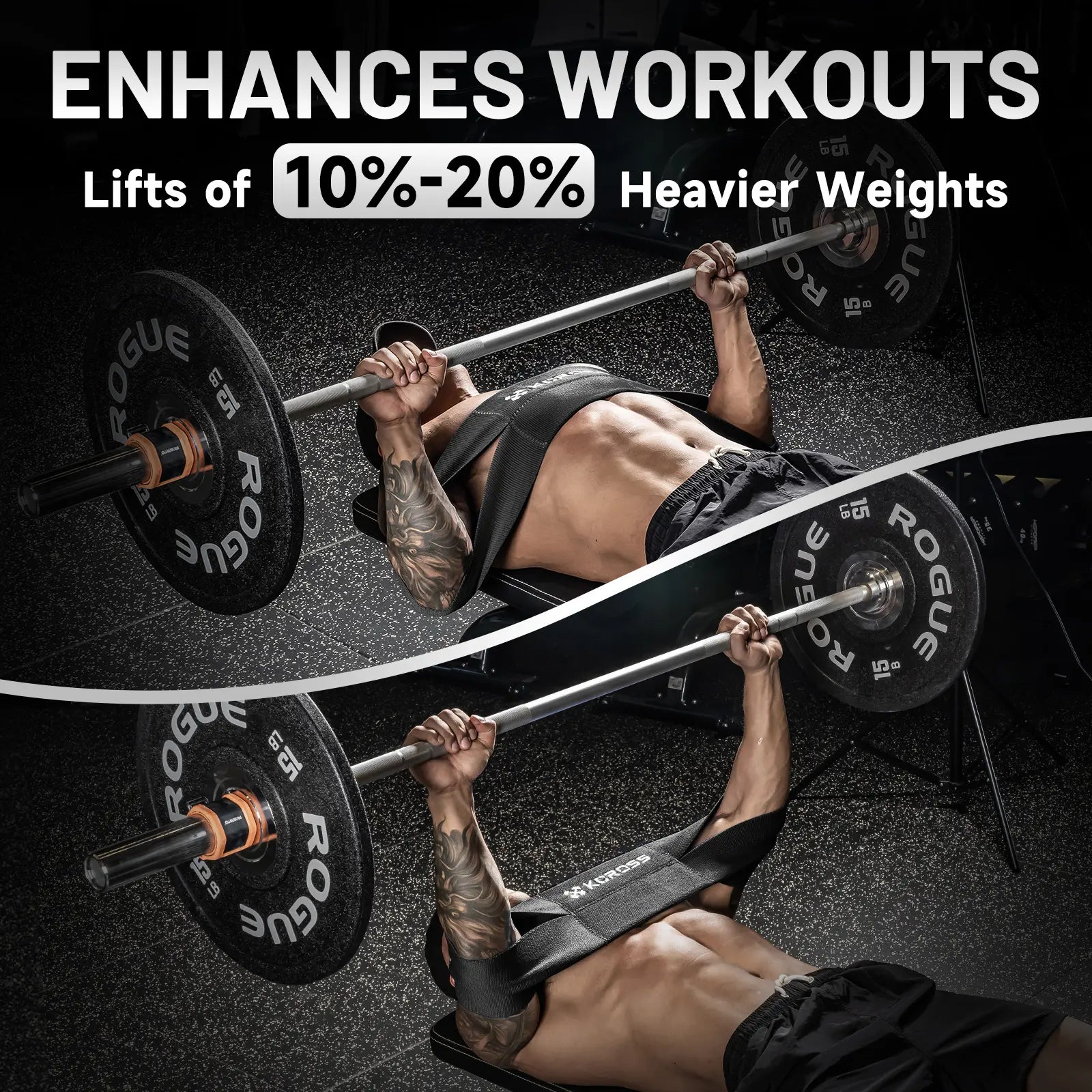 KCROSS Bench Press Band for Men and Women, Weight Lifting Bench Press Band, Push up Exercise Bench