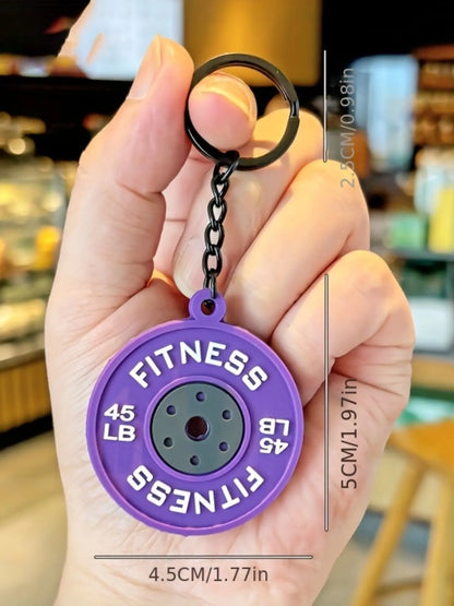DIY Detachable Heart Keychain Gym Bag Charm Dumbbell and Barbell Pendant Set Fitness Keychain with Dumbbell & Barbells Charms Gym Barbell Weight Plate & Dumbbell Keyring Workout Bag/Handbag Backpack Charms, Keychain for Bags