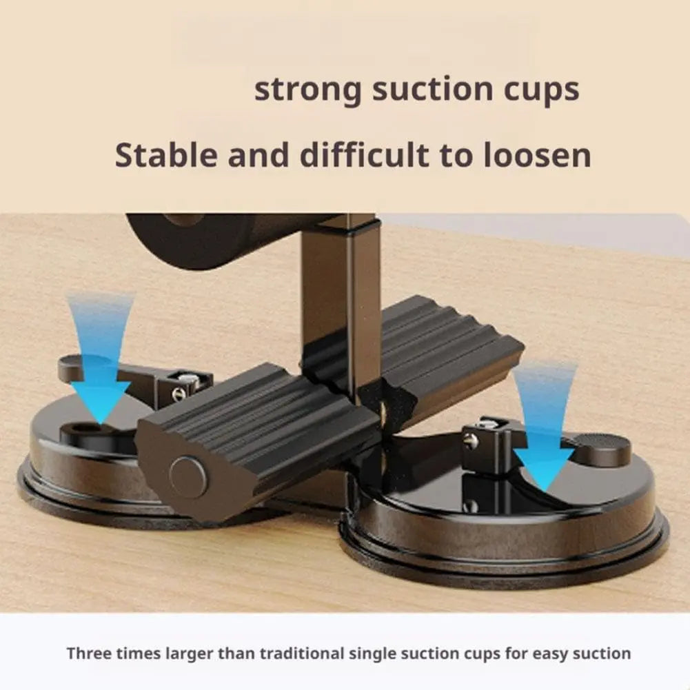 Ab Dominal Training Aid, Double Suction Cup Trainer, Three-Level Height Adjustment, Multifunctional Adjustable Abdominal Trainer with Drawstring, Suitable for Home Fitness