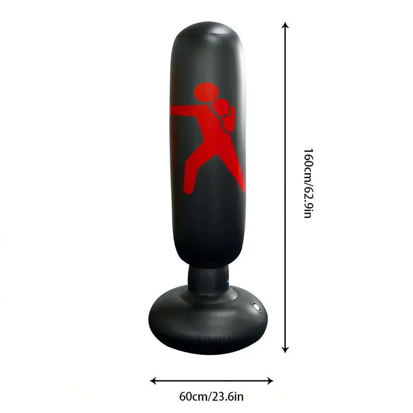 Inflatable Boxing Column, Boxing Training Sandbag, Taekwondo Training Sandbag, Punch Column, Inflatable Punching Bag, Fitness Equipment for Home Gym