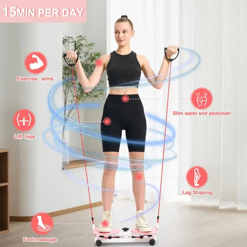 Low-Impact Waist Trainer - Double Axis System & 300Lbs Capacity, Compact Home Workout Equipment for Core Engagement