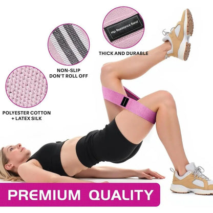 Resistance Band Set, 3 Counts/Set Elastic Resistance Bands for Hip Training, Squat, Strength Training, Home Fitness Equipment for Women & Men, Home Pilates Equipment