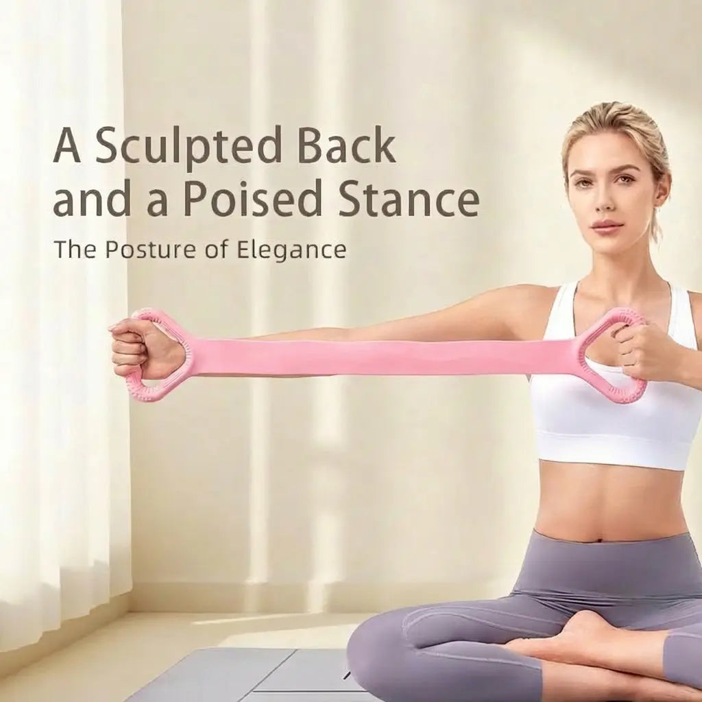 Resistance Bands Figure 8 Exercise Bands for Women Silicone Material Expander Band for Arms Chest Home Gym Yoga Equipment Quick Workout for Muscle Toning Physical Therapy Stretching Gear - Fitness Accessories