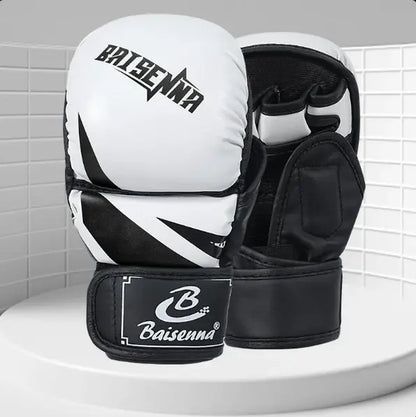 Baisenna MMA GLOVES 7Oz Sparring Gloves for Heavy Sparring Pad Work & Grappling with Extra Padding & Open Palm Flexibility