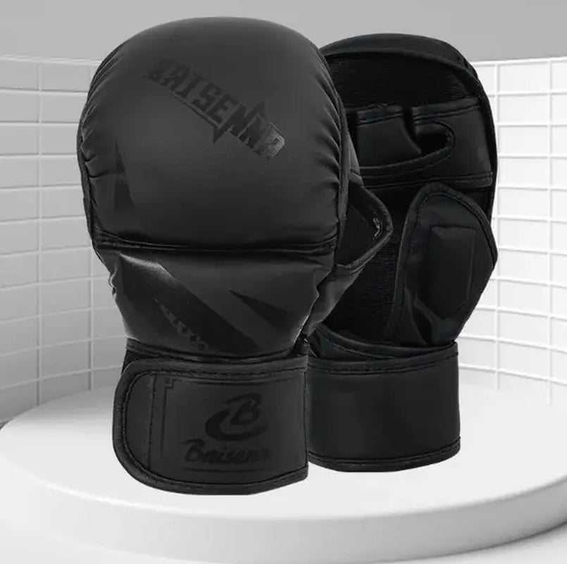 Baisenna MMA GLOVES 7Oz Sparring Gloves for Heavy Sparring Pad Work & Grappling with Extra Padding & Open Palm Flexibility