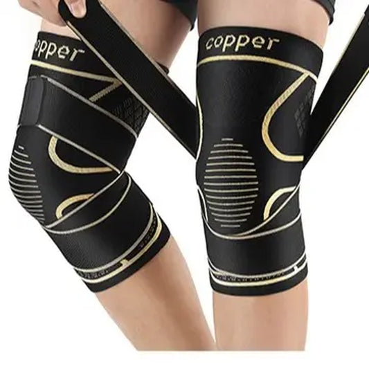 Copper Knee Braces for Men and Women 2 Pack for Knee Pain Relief & Support - 3D Knitting Technology for Meniscus Tear, Running, Weightlifting, Workout, ACL, Arthritis, Joint Pain Relief - Patella Band Compression
