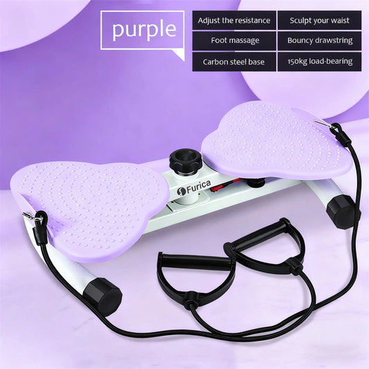 Low-Impact Waist Trainer - Double Axis System & 300Lbs Capacity, Compact Home Workout Equipment for Core Engagement